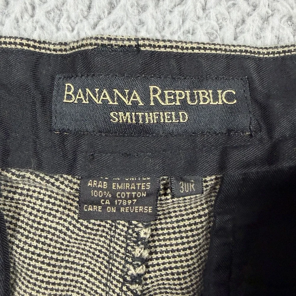 Banana Republic Smithfield Dress Pants Chino Houndstooth Mens 30R